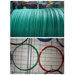 包塑丝也叫涂塑丝、PVC涂塑铁丝（简称：PVC丝，PE丝）、包胶铁丝，包塑钢丝绳、包塑钢丝